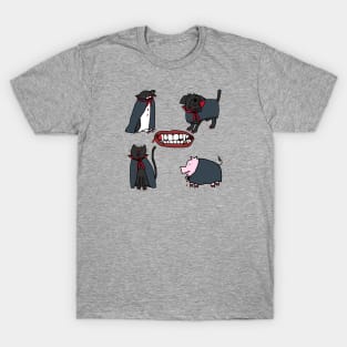 Cute Animals Halloween Horror Vampire T-Shirt